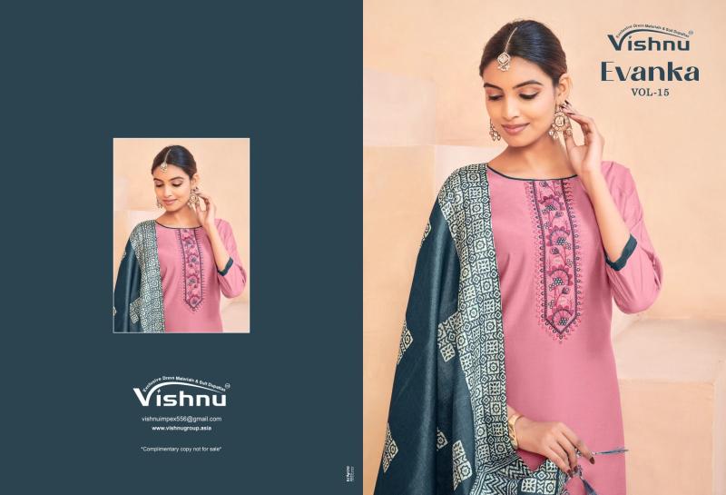 Vishnu evanka vol 15 dress material wholesale business